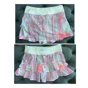 Lululemon Girls Ivivva Ruffle Back Skort Skirt Size 10